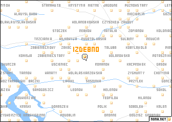 map of Izdebno