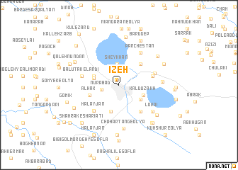 map of Īz̄eh