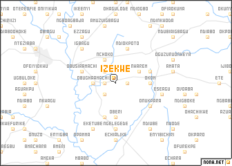 map of Izekwe