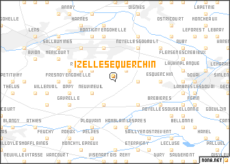 map of Izel-lès-Équerchin