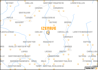 map of Izenave