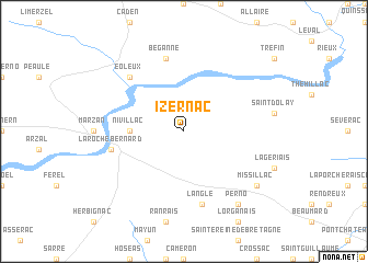 map of Izernac