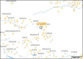 map of Izgori