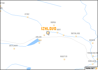 map of Izhlovo
