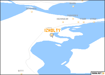 map of Izholty