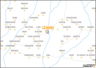 map of Izihiri