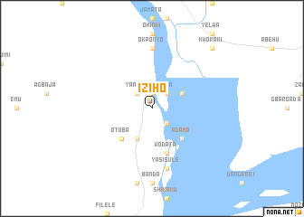 map of Iziho