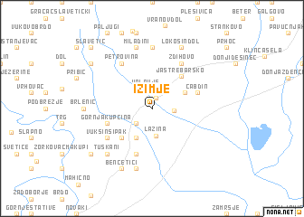 map of Izimje