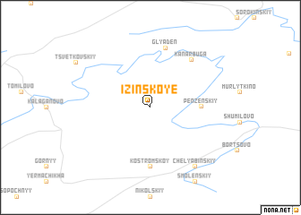 map of Izinskoye
