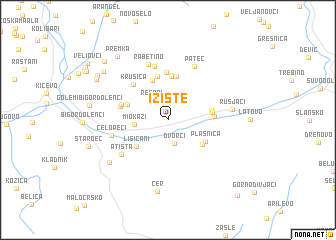 map of Ižište