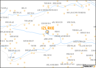 map of Izlake