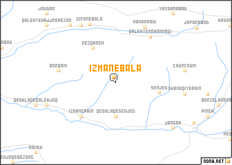 map of Īzmān-e Bālā