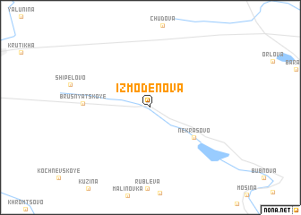 map of Izmodenova