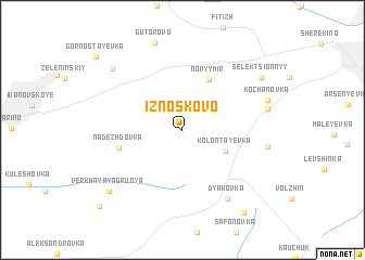 map of Iznoskovo