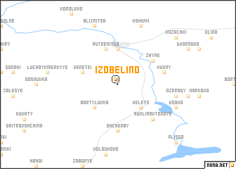 map of Izobelino