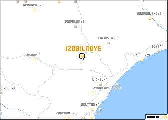 map of Izobilʼnoye