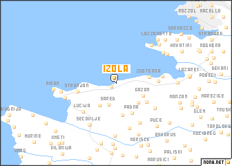 map of Izola