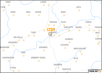 map of Izom
