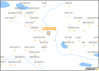 map of Izonino