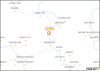 map of Izori