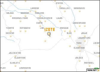 map of Izote