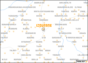 map of Izourane