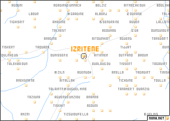 map of Izritene