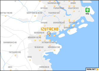 map of Izutachō