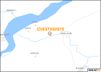 map of Izvestkovoye