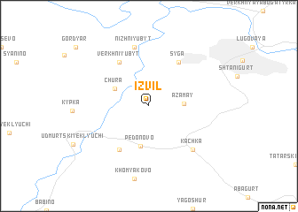 map of Izvil\