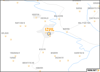 map of Izvil\