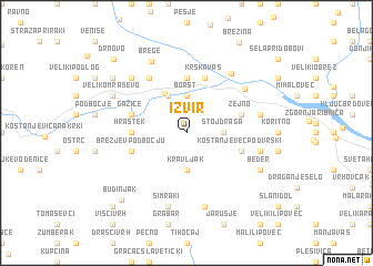 map of Izvir