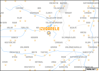 map of Izvoarele