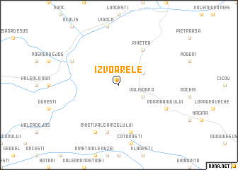 map of Izvoarele