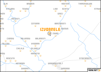map of Izvoarele