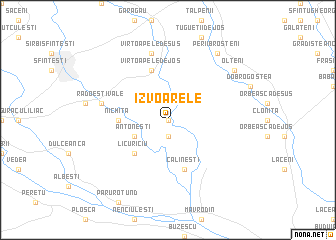 map of Izvoarele