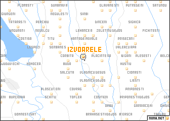 map of Izvoarele