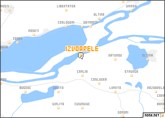 map of Izvoarele