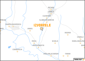 map of Izvoarele