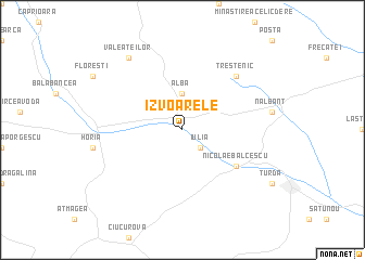 map of Izvoarele