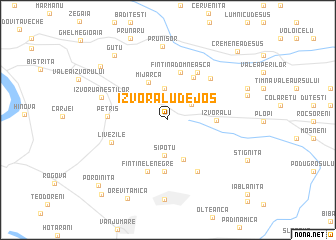 map of Izvorălu de Jos