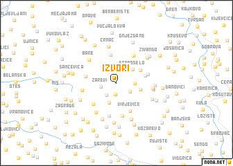 map of Izvori