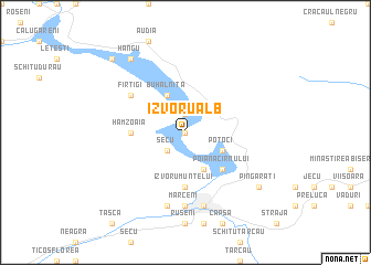 map of Izvoru Alb