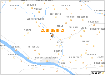 map of Izvoru Bârzii