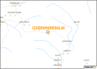 map of Izvoru Mureşului