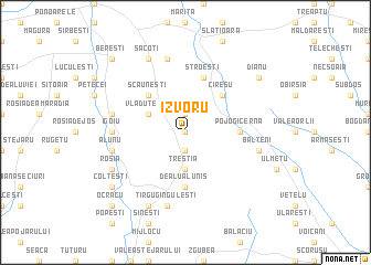 map of Izvoru