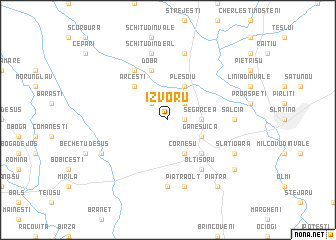 map of Izvoru