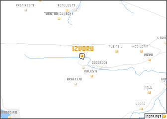 map of Izvoru