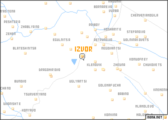 map of Izvor