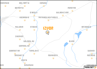 map of Izvor